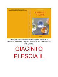 GIACINTO PLESCIA IL NULLA E IL SUBLIME COVER